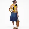 Preppy Daisy Argyle Crewneck