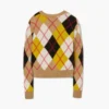 Preppy Daisy Argyle Crewneck
