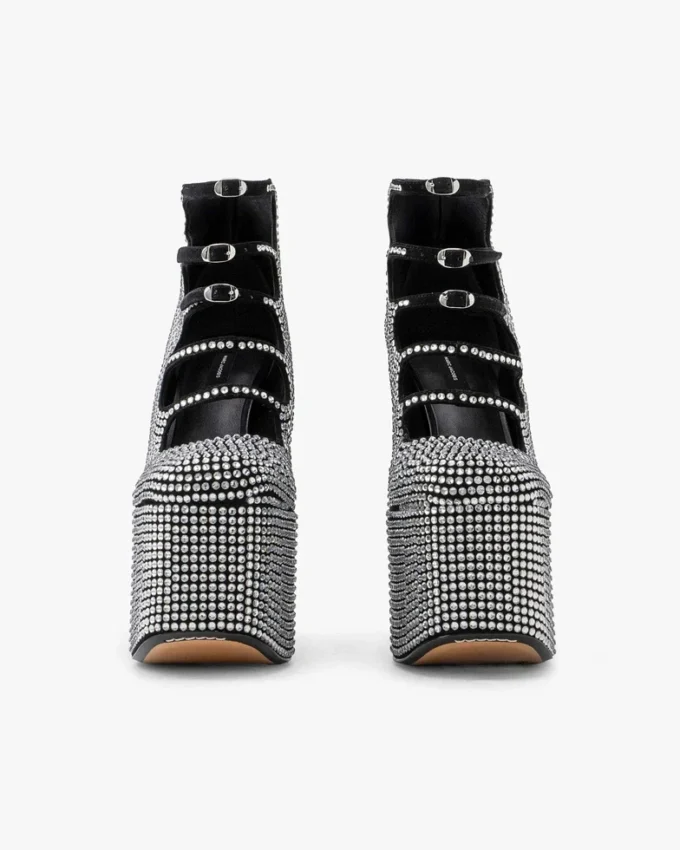 Rhinestone Kiki Ayak Bileği Botu Rhinestone Kiki Ayak Bileği Botu