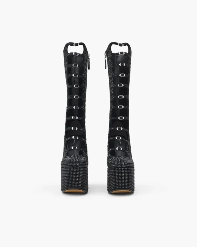 Rhinestone Kiki Diz Boyu Çizme Rhinestone Kiki Diz Boyu Çizme