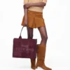 Süet Büyük Tote Bag