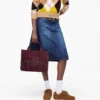 Süet Orta Boy Tote Bag