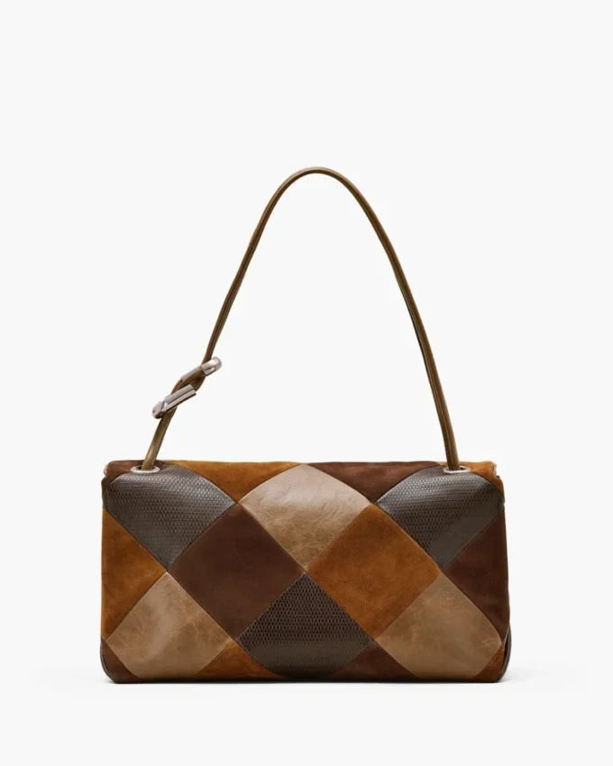 Süet Patchwork Büyük Çift Çanta Süet Patchwork Büyük Çift Çanta
