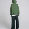İskelet Fermuarlı Kapüşonlu Sweatshirt