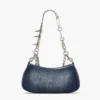 Soluk Denim Charm Omuz Çantası Soluk Denim Charm Omuz Çantası