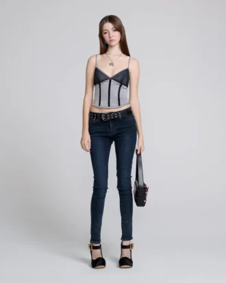 Spor Mesh Korseli Tank