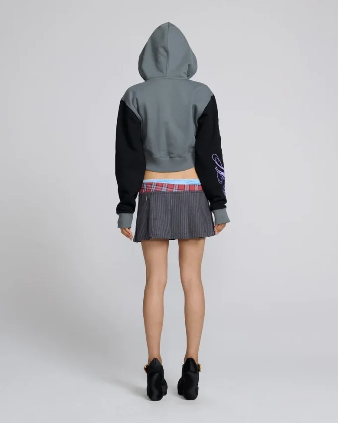 Take My Heart Fermuarlı Kapüşonlu Sweatshirt