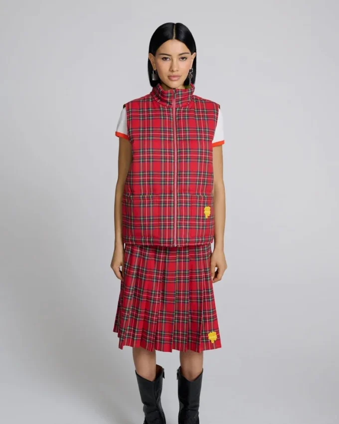 Tartan Puffer Yelek