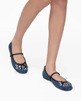 The Gem Denim Sabrina Ballerina