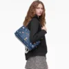 Trinket Charm Denim Büyük Çift Çanta Trinket Charm Denim Büyük Çift Çanta