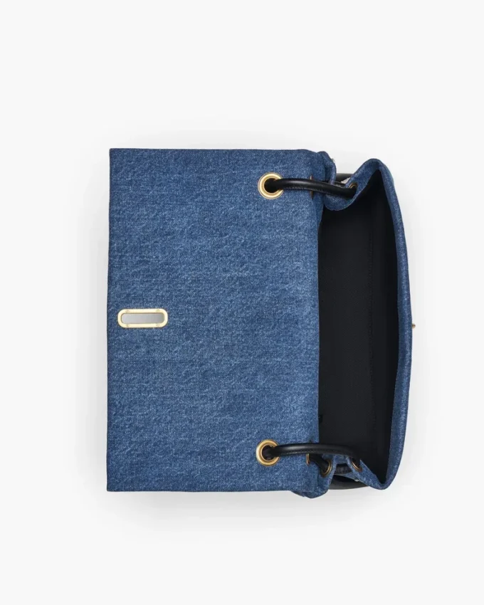 Trinket Charm Denim Büyük Çift Çanta Trinket Charm Denim Büyük Çift Çanta