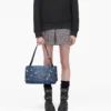 Trinket Charm Denim Büyük Çift Çanta Trinket Charm Denim Büyük Çift Çanta