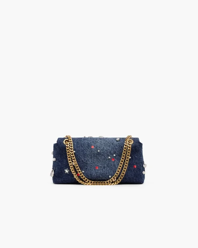 Trinket Charm Denim Çift Zincirli Mini Çanta Trinket Charm Denim Çift Zincirli Mini Çanta