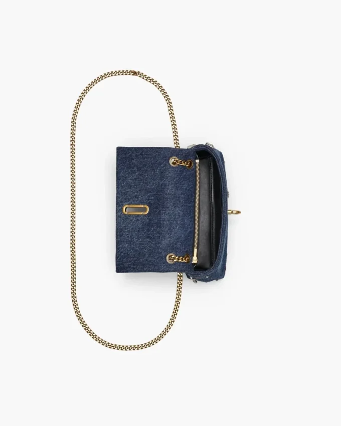 Trinket Charm Denim Çift Zincirli Mini Çanta Trinket Charm Denim Çift Zincirli Mini Çanta