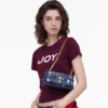 Trinket Charm Denim Çift Zincirli Mini Çanta Trinket Charm Denim Çift Zincirli Mini Çanta
