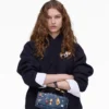 Trinket Charm Denim Mini Çift Çanta Trinket Charm Denim Mini Çift Çanta