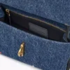 Trinket Charm Denim Mini Çift Çanta Trinket Charm Denim Mini Çift Çanta