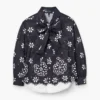 Trompe L’Oeil Eyelet Bow Bluz