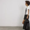 Trompe L’Oeil Eyelet Slim Tee
