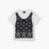 Trompe L’Oeil Eyelet Slim Tee