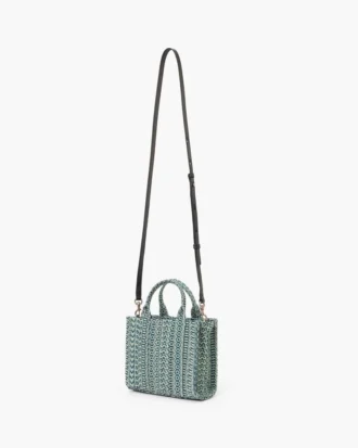 Yıkanmış Monogram Denim Çapraz Askılı Tote Bag Yıkanmış Monogram Denim Çapraz Askılı Tote Bag