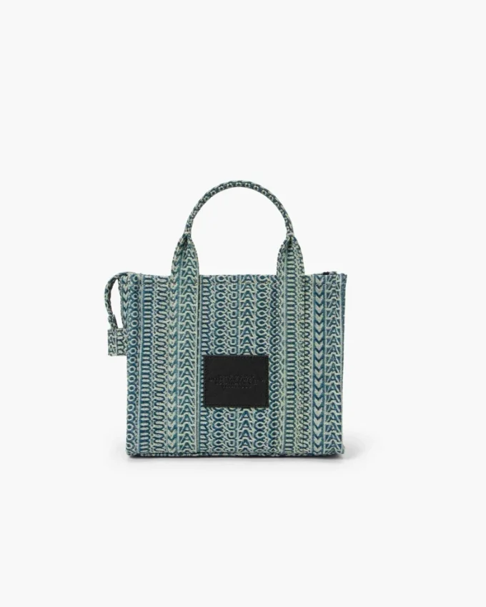 Yıkanmış Monogram Denim Küçük Tote Bag