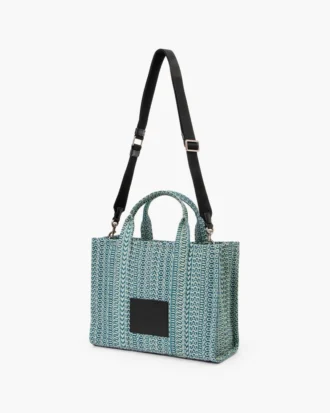 Yıkanmış Monogram Denim Orta Boy Tote Bag Yıkanmış Monogram Denim Orta Boy Tote Bag