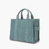 Yıkanmış Monogram Denim Orta Boy Tote Bag