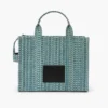 Yıkanmış Monogram Denim Orta Boy Tote Bag